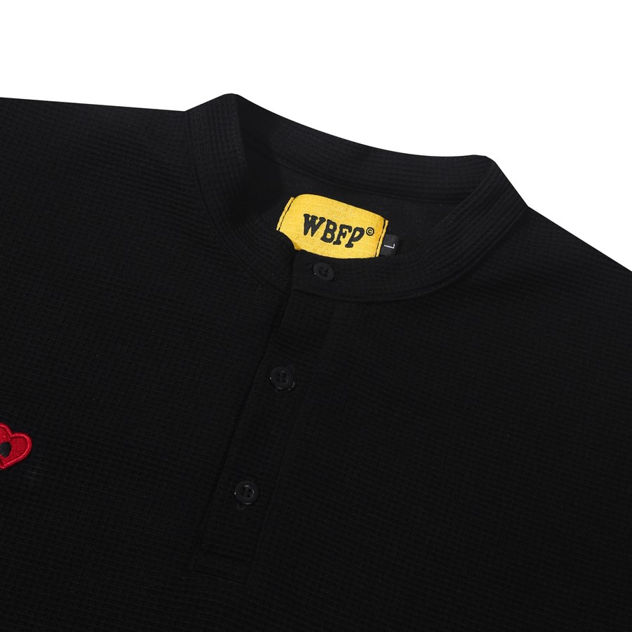 Black Basic Henley Shirt thumbnail 4 