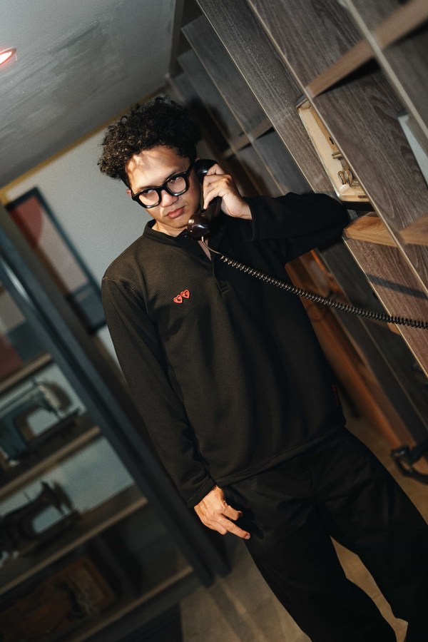 Black Basic Henley Shirt thumbnail 6 
