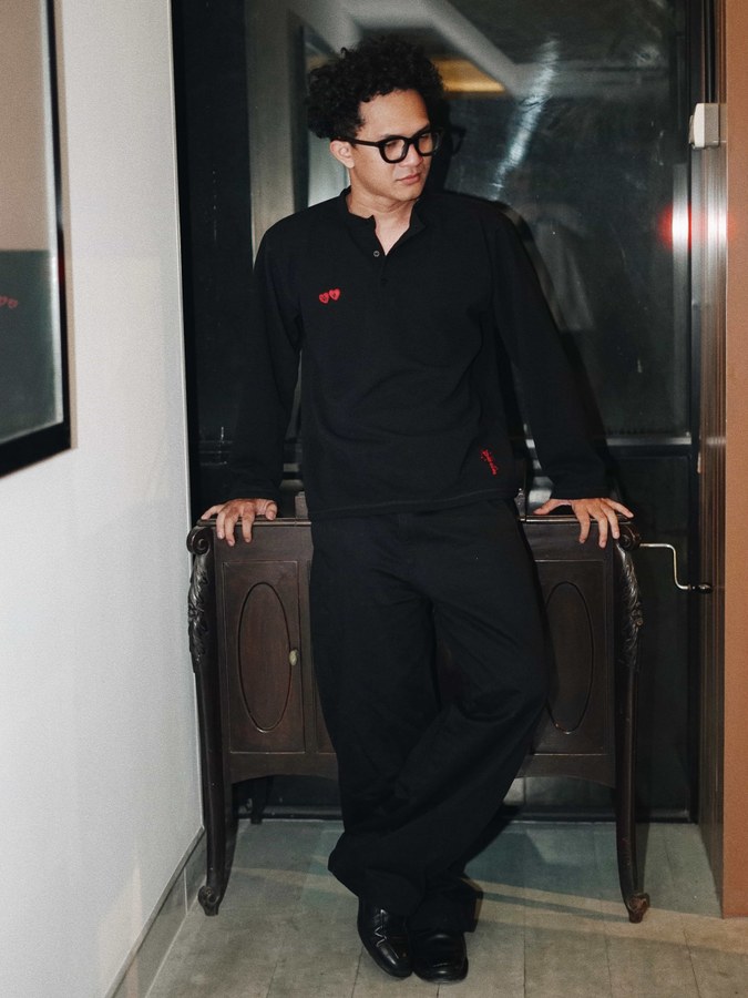 Black Basic Henley Shirt thumbnail 7 