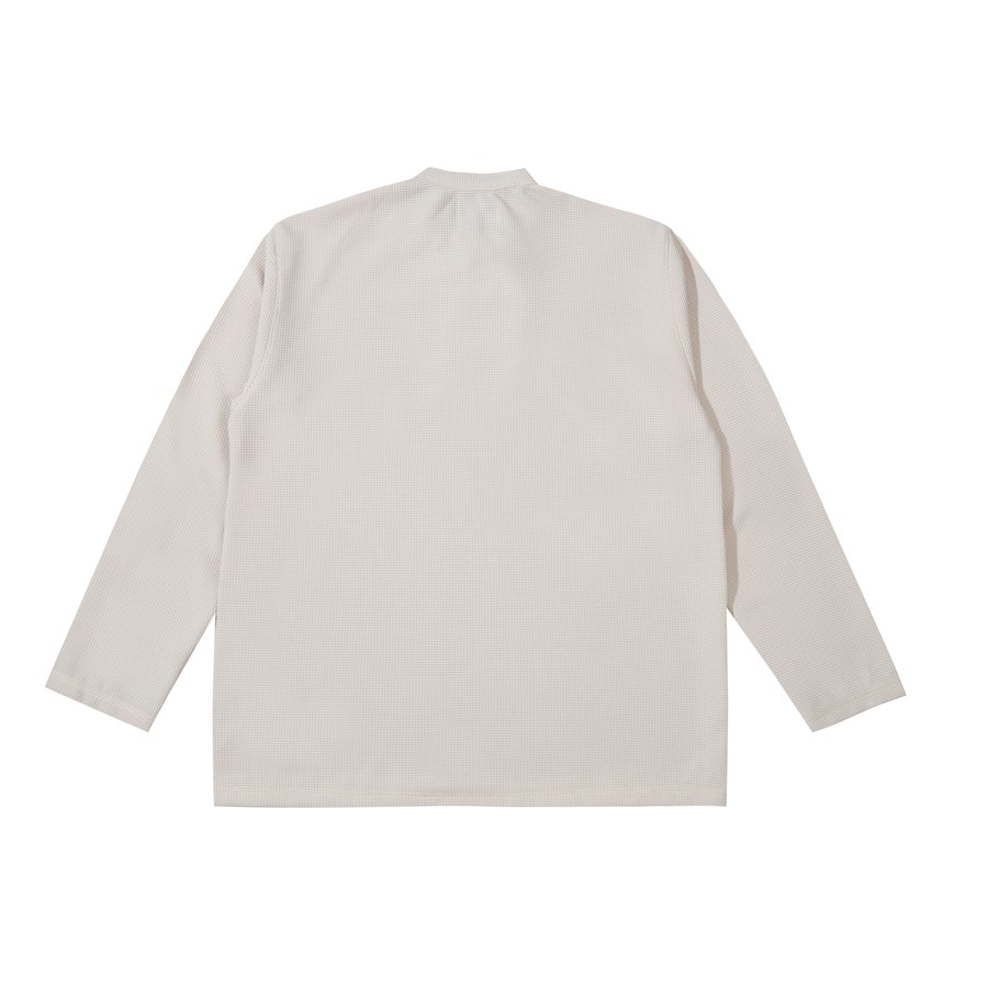 Ivory Basic Henley Shirt image 2